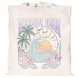 Kimoli Canvas Tote Bag Aesthetic Cute Beach Bag...