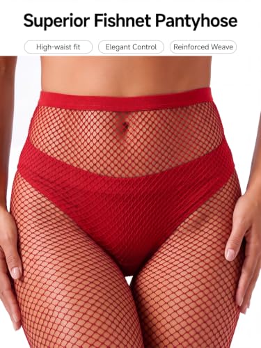 Image of ZINTEDI 2 Pairs Womens Fishnet Stockings High Waist Tights Fishnets Fishnet Tights for Women
