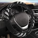 MAGIFUN Black American Flag Steering Wheel Cover US Flags Pattern Car Accessories...