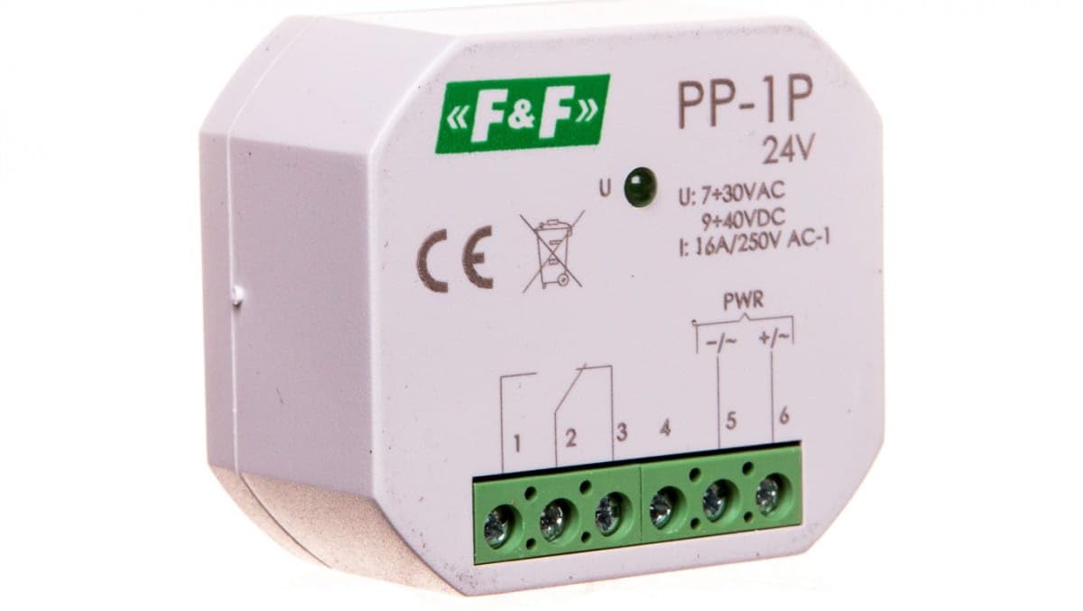 Solenoid Relay 1P 16A 7-30V AC/9-40V PK PP-1P-24V
