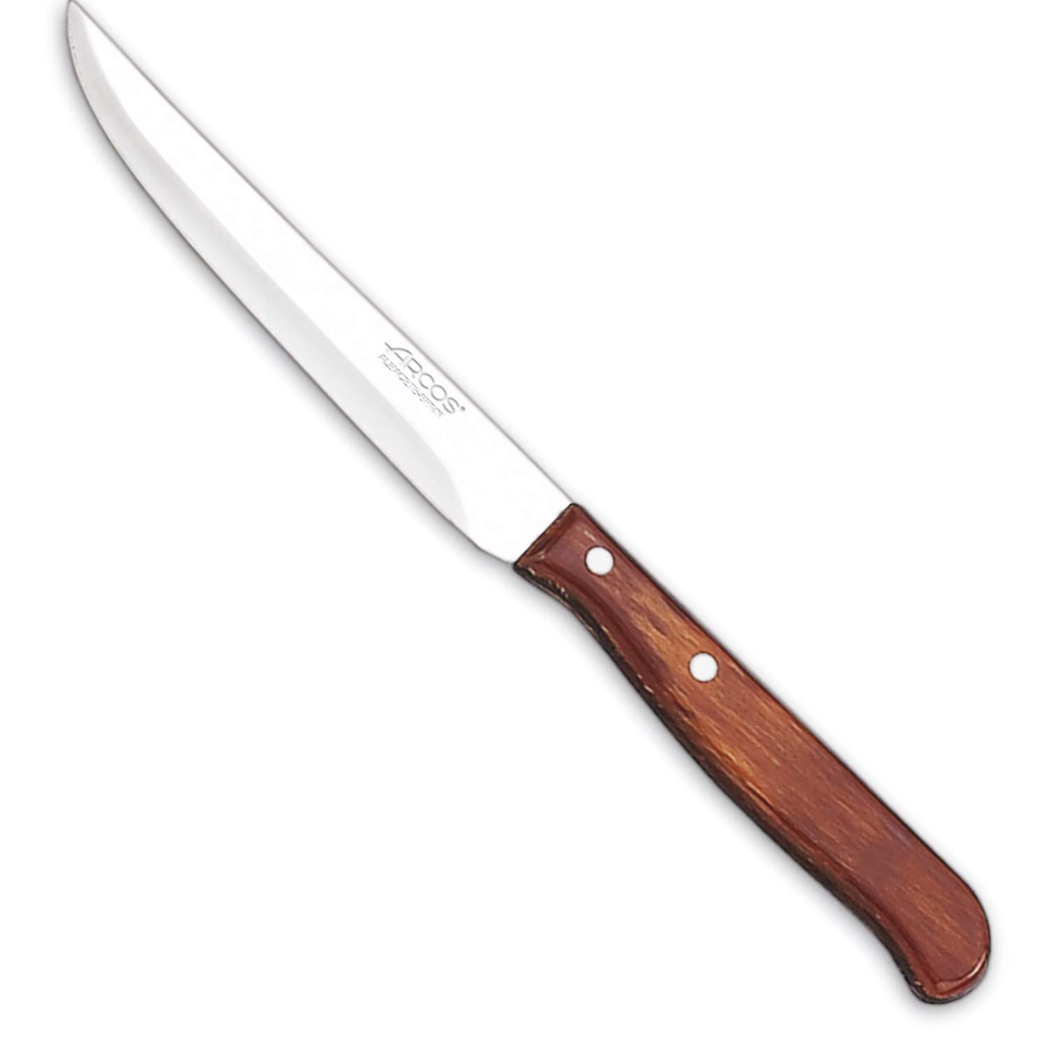 Arcos Cuchillo para Verduras de 4 Pulgadas con Hoja de 105mm en Acero Inoxidable y Mango de Madera. Cuchillo para Vegetales Apto para Lavavajillas. Serie Latina. Color Marrón
