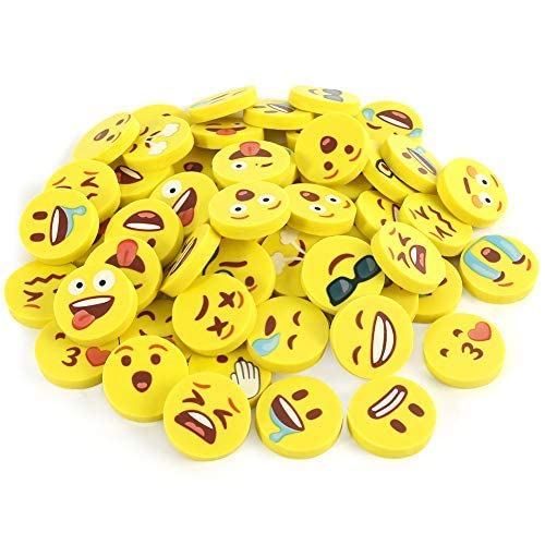 Lovely Mini Erasers, 60 Pcs Novelty Erasers Mini Pencil Erasers Yellow Fun Erasers for Students Classroom Rewards Gift Bag Filler