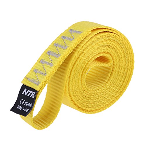Easnea 23mm Nylon Sling Runner 35kN Rock Climbing Loop Lightweight Yoga Slinging Descending Fall Protection Webbing Strap 120cm Long
