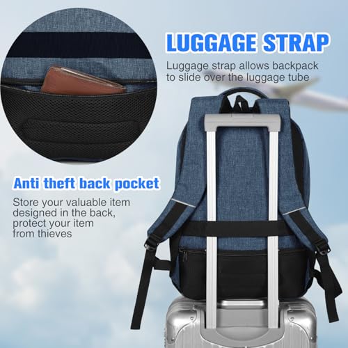 Image of Paude Backpack School, Laptop, Bookbag for Teen Boys 15.6 Inch College, Business, Work, Travel (Blue, 15.6 inch)