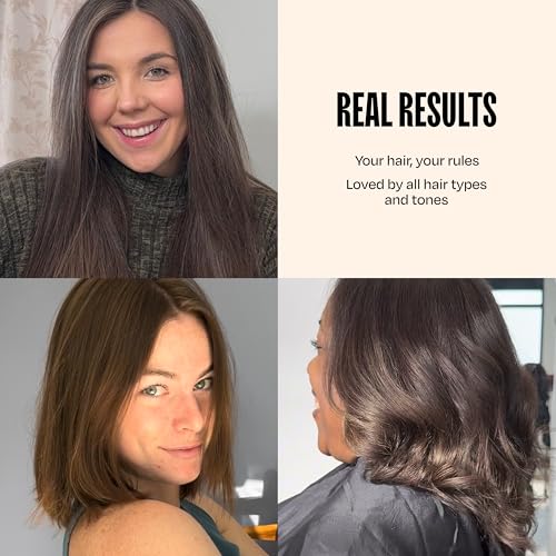 Image of oVertone Color Depositing Semi-Permanent Hair Dye Conditioner - 8 oz For Natural & Color-Treated Hair, Moisturizing Shea Butter & Coconut Oil - Vegan & Cruelty-Free, Mushroom Brown