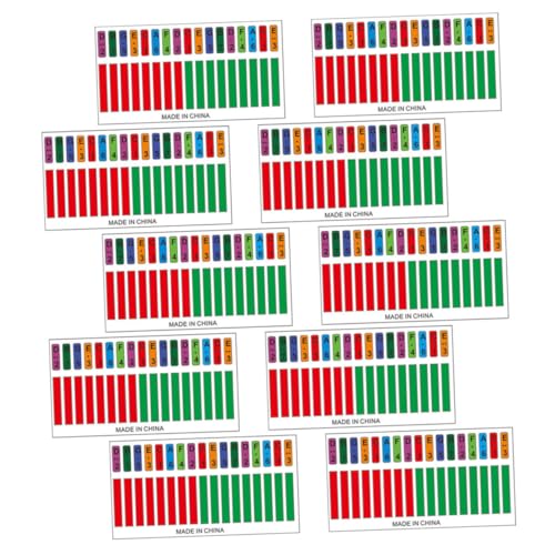 Hoement カリンバ ステッカー 17音符セット 初心者向け 親指ピアノ ノート ステッカー 音楽学習者用 粘着式 カリンバ スケール 10枚入り