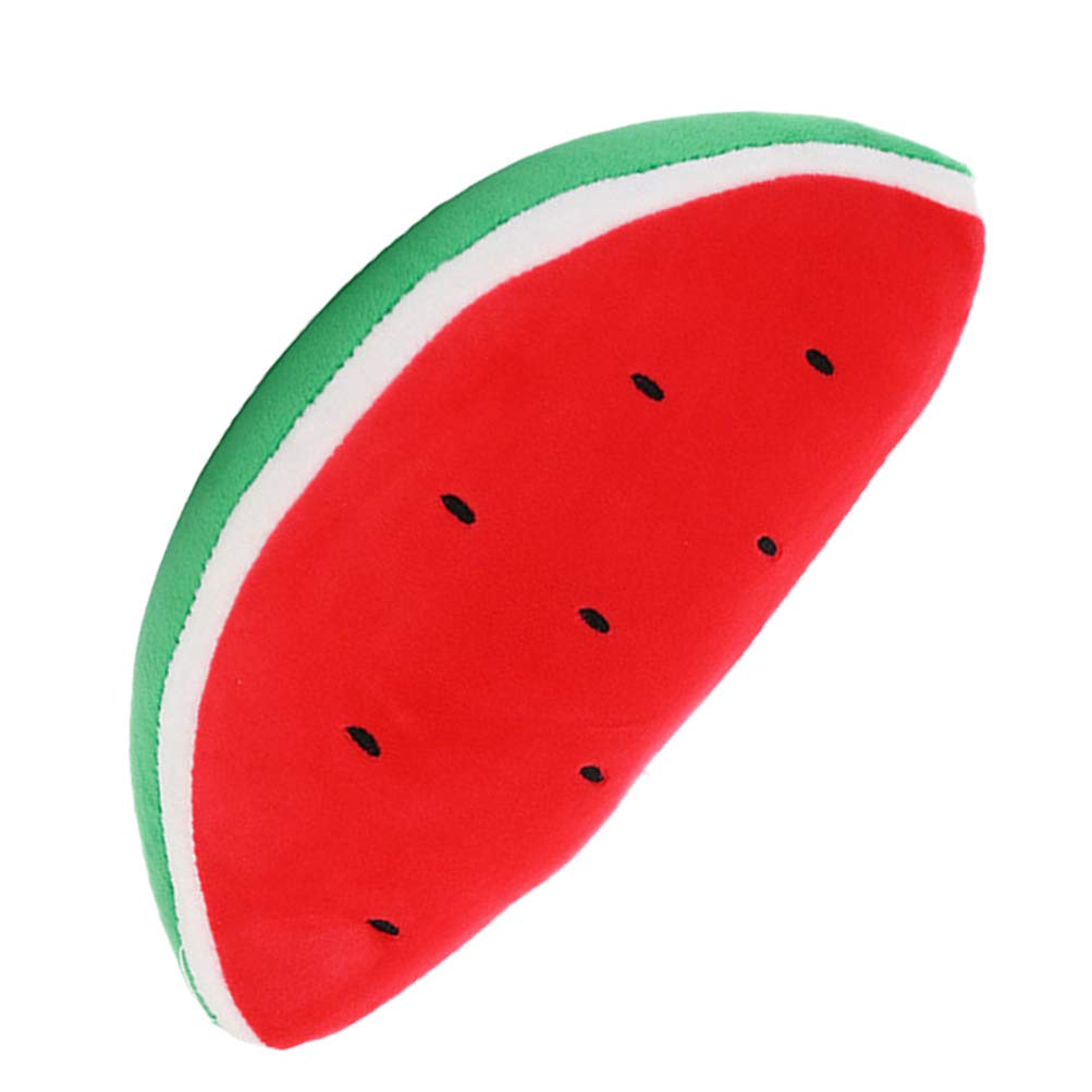 Zerodeko Simulation Watermelon Throw Pillow Cute Stuffed Toy Food Plush Toy Decorative Plush Toy Adorable Back Cushion Watermelon Sofa Pillow for Kids 9.8 Inch (Watermelon Red)