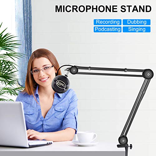 Aokeo Microfoonstandaard voor bureau, verstelbaar, zware tafel microfoonstandaard, armgalg voor Blue Yeti, professionele… - Image 8
