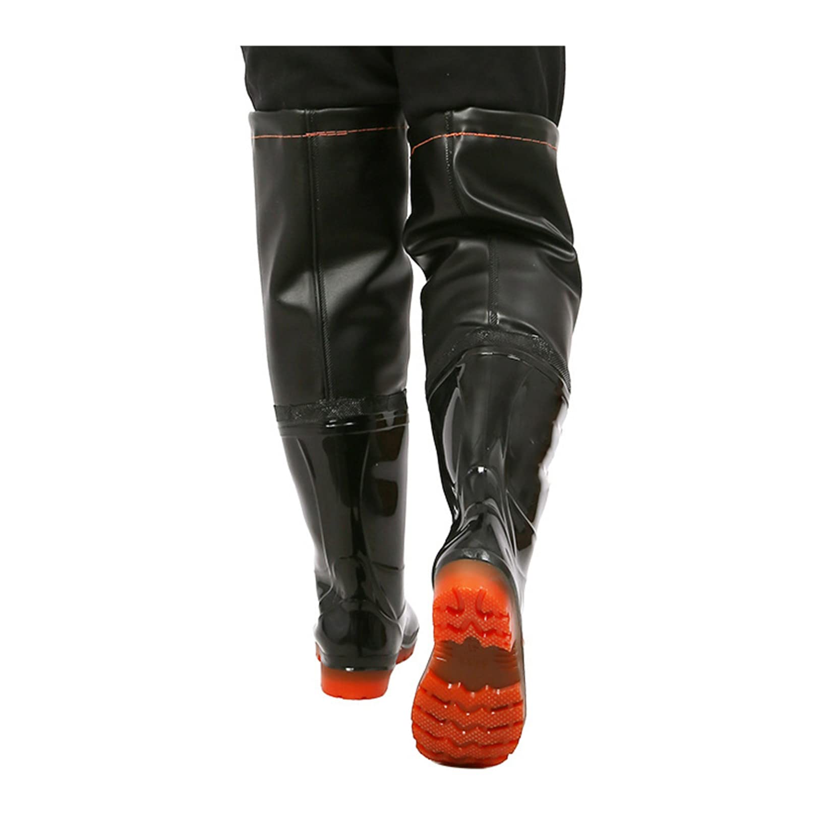Stivali Pioggia Super Alti 60 Cm, Stivali da Trampoliere Impermeabili Uomo Scarpe Pesca Antiscivolo Resistenti all'Usura in PVC/Nylon Stivali da Trampoliere Leggeri in Gomma 36-47