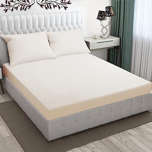 Image of Dream King Luxury Being Terry Cloth Fitted Mattress Protector Single Bed | Waterproof Ultra Soft Mattress Cover | Hypoallergenic Bed Cover 66X72 inch (White)