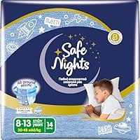Babylino Safe Nights Boy, Höschen für die Nacht, für Kinder von 8-13 Jahren (30-48 kg), 14 Stück
