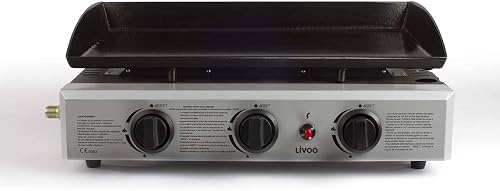 Plancha gaz DOC105 gris, à poser Livoo
