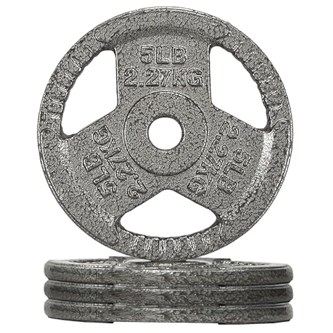 1-Inch Cast Iron Weight Plate for Strength Training & Weightlifting, Multiple Sizes