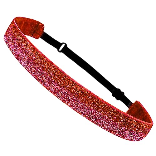 JSGHGDF Sparkly Glitter Headbands Non-Slip Running Headbands Elastic Girls Sports Velvet-Fabric Stretchy Shiny Headbands Gifts