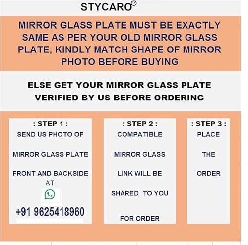 Image of orvm Left Passenger Side Rear View Mirror Glass Plate for Hyundai I20 2ND GEN ACTIVE, I20 2ND GEN ELITE, I20 2ND GEN F /L ELITE 2015-2019 Model