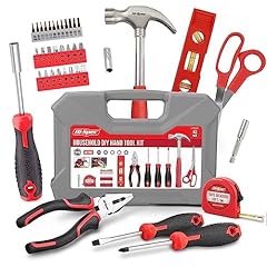Hi-Spec Kit attrezzi per fai-da-te. Utensili manuali e giravite portainserti 2 in 1 per la manutenzione della casa, in una custodia