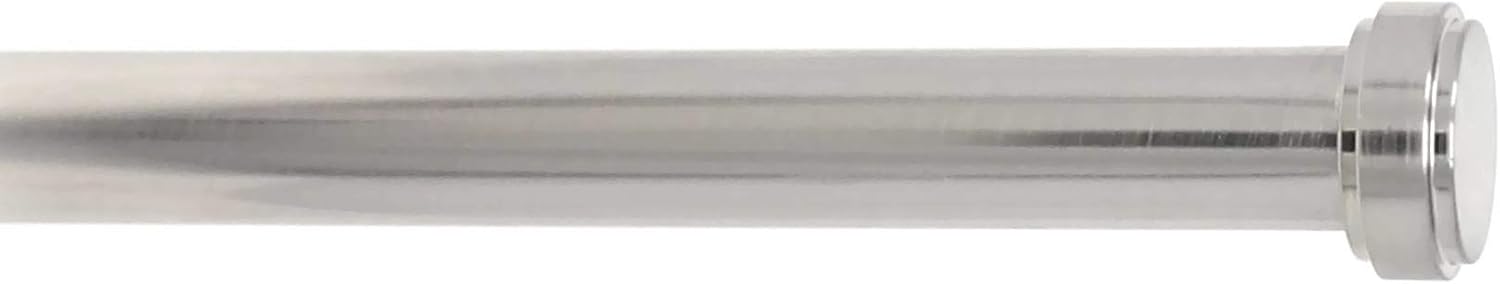 Urbanest 5/8-inch Diameter Bouchon Adjustable Single Drapery Curtain Rod, 48-inch to 84-inch, Polished Brass