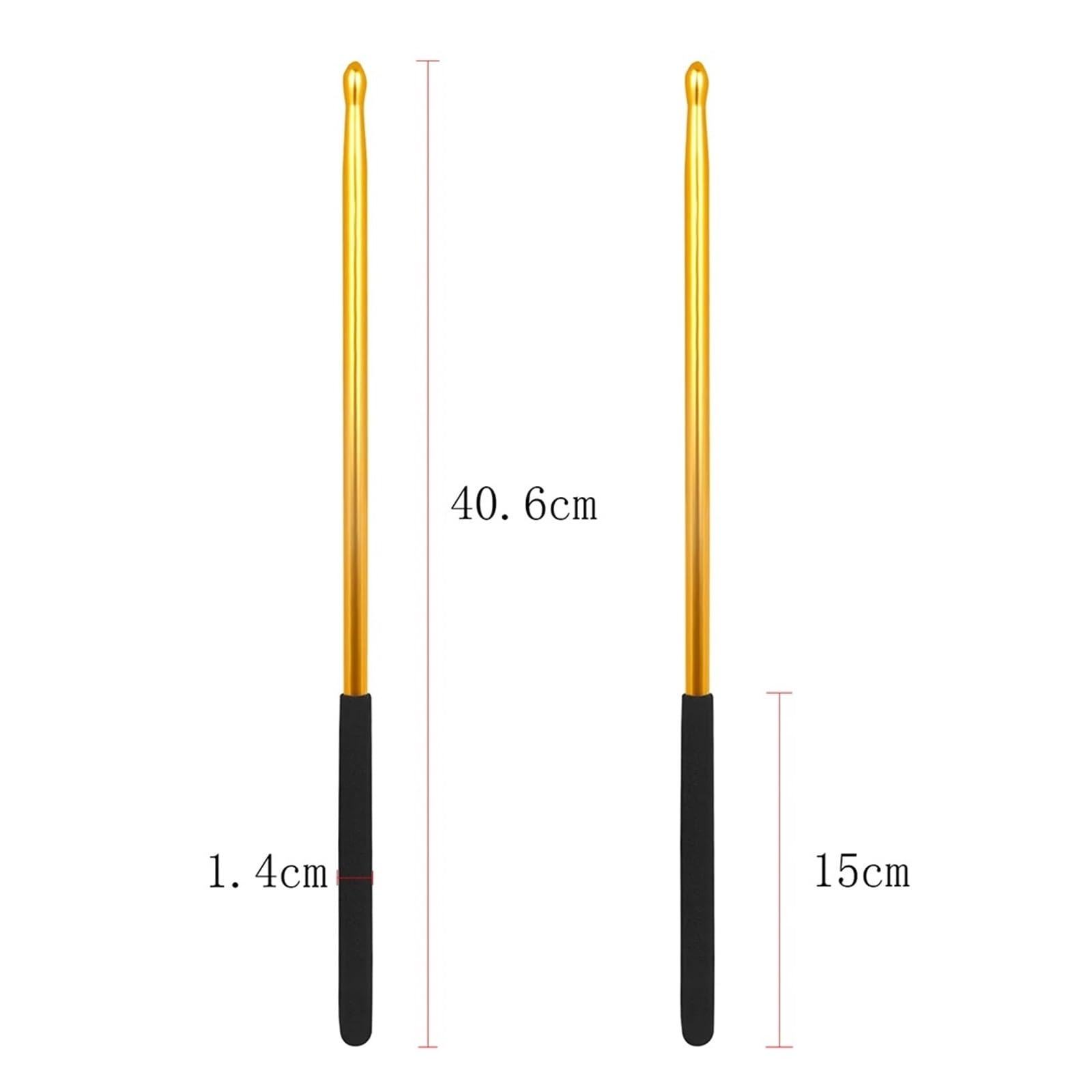 1 Paar 5A Drumsticks Aluminium Einfache Metall Rutschfeste Übungs-Drumsticks Drum Parts Zubehör Für Profi
