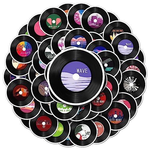 Ratgoo Record Stickers for Teens Youngs Men Women|50 Pcs|Trendy Waterproof Vinyl Stickers for Laptop...