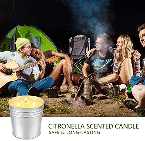 2 Pack 17 oz Large Citronella Candles for Outdoor and Indoor, 3 Wick Scented Candles Gift Set up to 100 Hours Burning , 100% Natural Soy Wax Candles, Candles Gifts for Women, Weddings, Birthdays - Thumbnail 6