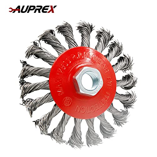 Auprex AX-1018 5 Pack 4 Inch Twist Knotted Wire Wheel Brush thumb #5