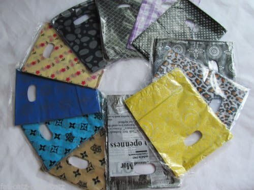 200+ Quality Small Fashion Plastic Carrier Bags for shops, markets, party gift loot bags 12cmx12cm