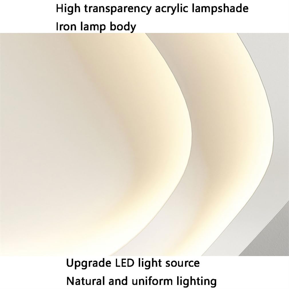 Lampy sufitowe LED 48 W, skandynawskie nowoczesne oprawy oświetleniowe, oświetlenie otoczenia na korytarz, białe okrągłe metalowe lampy sufitowe, oprawy oświetleniowe
