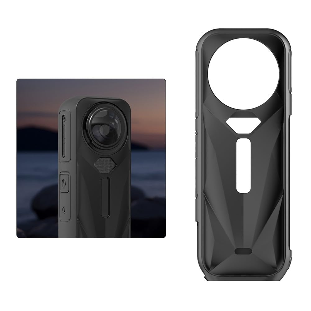 Funda protectora de silicona para cámara suave al tacto con diseño preciso, ligero y resistente a los arañazos, color negro