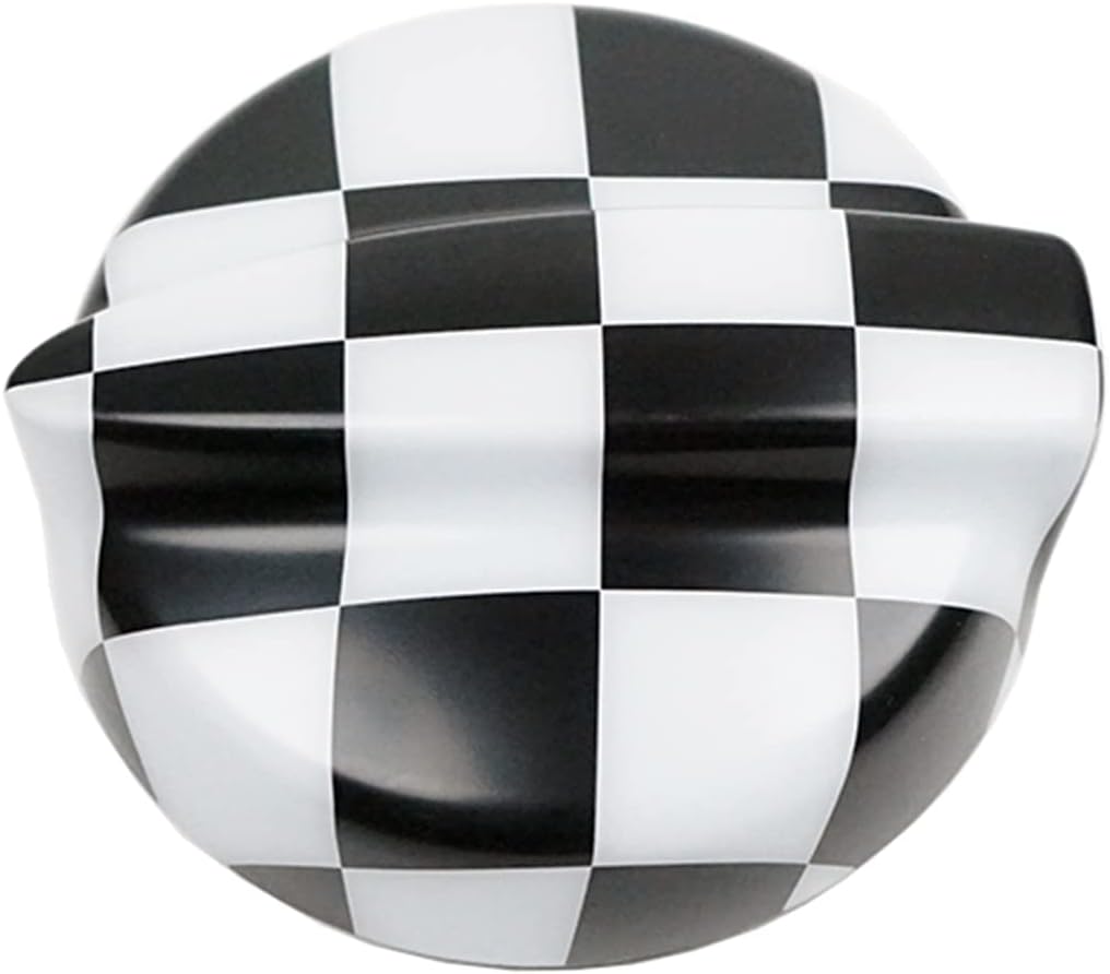 ABS Fuel Tank Gas Cap Cover Trim for Mini Cooper Hardtop Hatchback Covertible Countryman Clubman (Chequer,R53 2.0T)