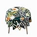 Highdi Piante Tropicali Tovaglia Rotonda Antimacchia, Tavolo Circolare Copertura Antipolvere Impermeabile Moderna Tovaglia Tonda per Buffet, Matrimonio, Ristorante (Foglia di Banana 6,Rotondo 90 cm)