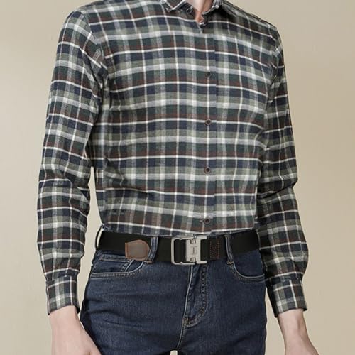 Plus Size 39-75'' Mens Belt Double Ring Canvas Web Fabric Belt Casual Work Tactical Black2