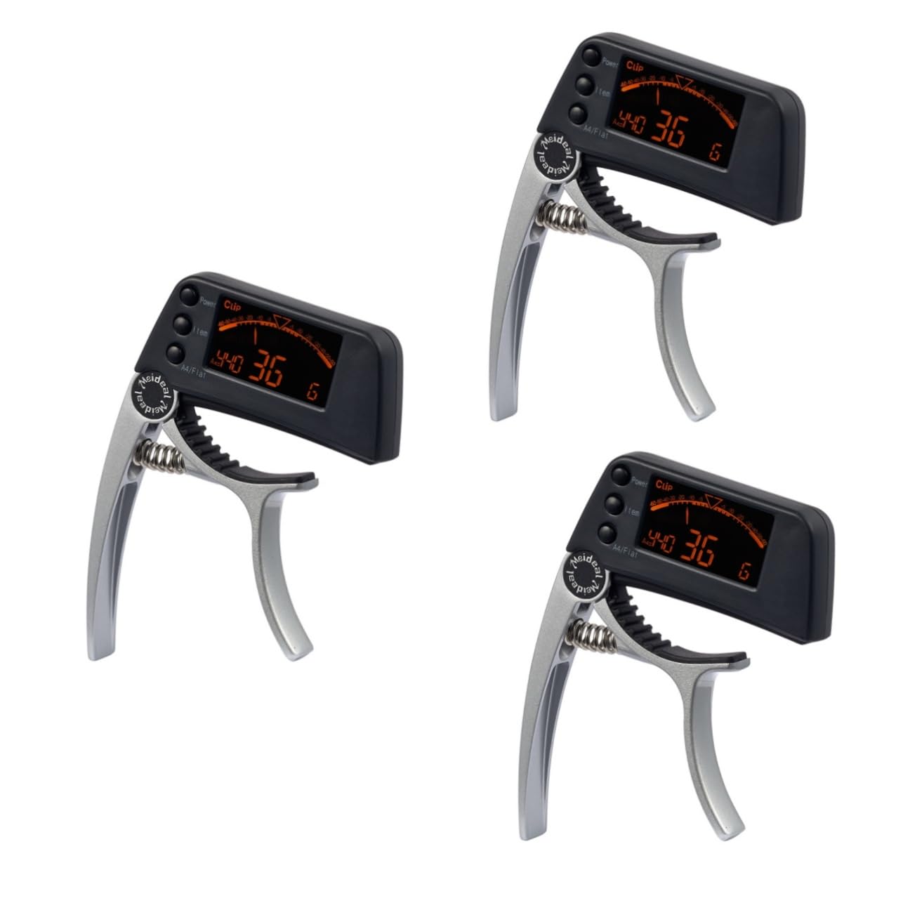 HEMOTON 3 Pz clip sull'accordatore per chitarra low acoustic guitar basso accordatore per chitarra capotasto per chitarra accordatore di chitarra cristalli liquidi sintonizzatore