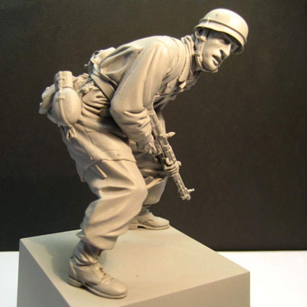 Figurine en résine miniature parachutiste 1/16 maquette à peindre
