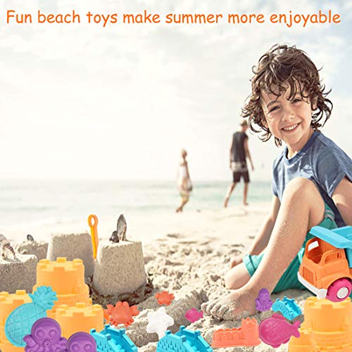 simplenice Beach Toy, 26Pcs Kids Beach Sand Toys Set, Eco-Friendly Sand Toy, Reusable Sandbox Toys for Kids, with Pail… - Image 4