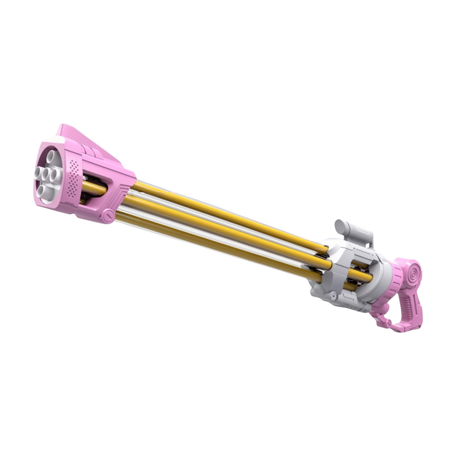 Water Gun Kids 5-Barrel 45-Hole Water Blaster, 50ft Range 22inch Large Capacity Water Pistol, Heavy Duty Soaker for Summer Pool Beach Outdoor Games (Pink)