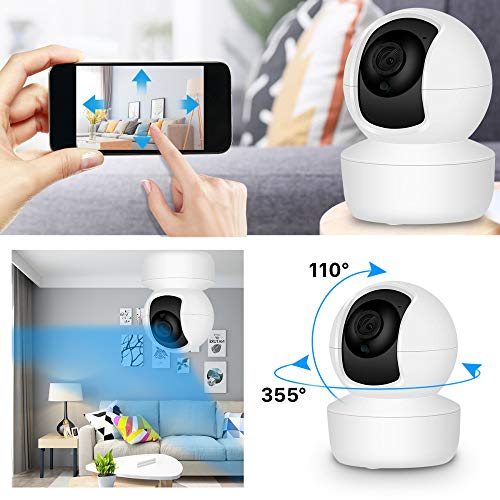 Câmera de Segurança WiFi XFTOPSE Monitoramento 360º 4K HD Camera IP Sem Fio com Áudio Bidirecional,