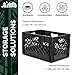 JEZERO 24 Quart Heavy Duty Plastic Crate | Stackable Multi-Purpose Storage Bin for Garage, Home, Office, Groceries, Outdoor, Camping & Kayaking | Black Utility Tote, 19