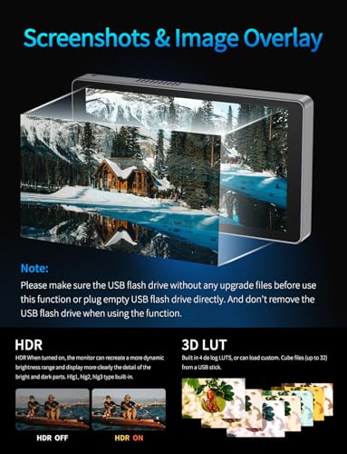 Image of FEELWORLD P6XL 6 inch Built-in Battery Touchscreen Camera Monitor -1200nit, Sunlight-Visible 4KHDMI 3D LUT, Professional Waveform /False Color,Ultra-Light Aluminium Field Monitor for DSLR /Mirrorless