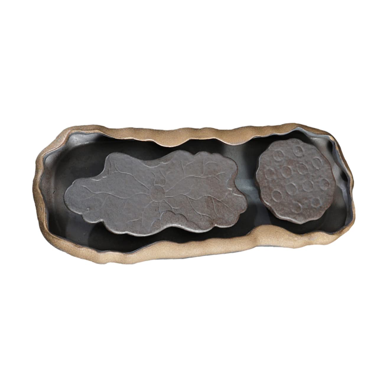 Ciieeo 1pc Lotus Teapot Holder Ceramic Tea Mat for Japanese Tea Ceremony Elegant Design and Art Decoration and Home Use