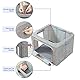 FUSACONY Kleideraufbewahrung Box 2 Stück, Kleiderschrank Organizer Faltbar Aufbewahrungsbox mit Metallrahmen und 2 Fenster, Aufbewahrungstasche für Bettdecken, Kleidung, Bettwäsche, Grau (100L)