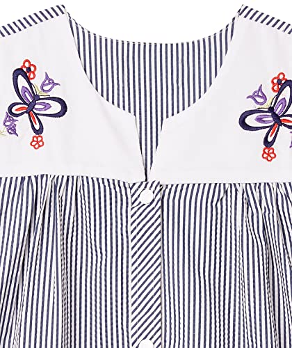 Image of AmeriMark Women Calf-Length Snap Front Knit Duster House Coat Robe - Loose-Fitting Plush Bathrobe - Short Sleeve Bath Robe