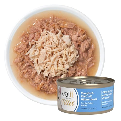 Catit Cuisine - Thunfisch-Filet mit Hühnerbrust in köstlicher Brühe, 75g