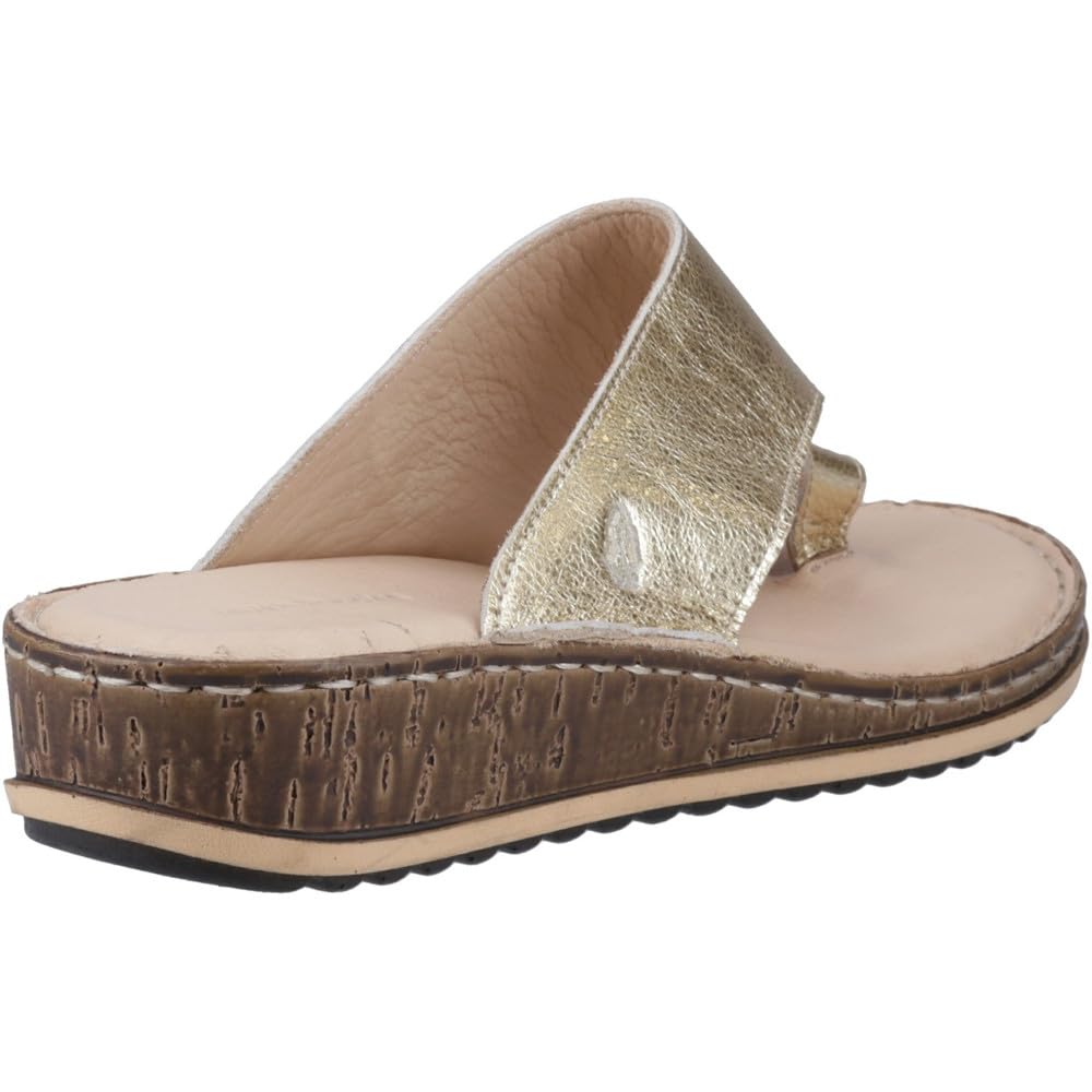 Hush Puppies Women's Elissa Toepost Sandal in Gold | Size: 6