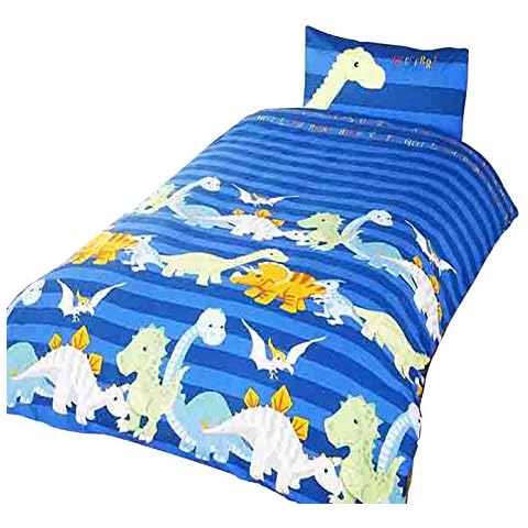 Dinosaurs Blue Duvet Cover Set for Kids Cover