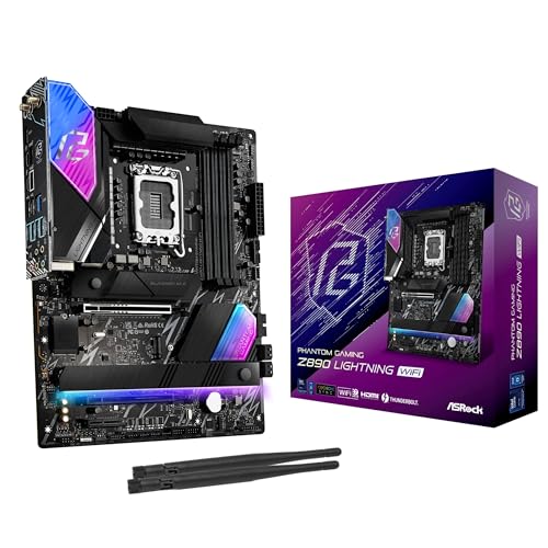 Image of ASRock Intel Core Ultra Z890 Lightning WiFi 7 Phantom Gaming 9066 MHz DDR5 256 GB ATX Motherboard M.2 LGA1851RL-ILM