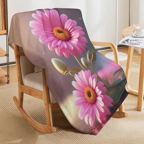 Manta de forro polar Blumes de 150x200 cm mullida para sofa 8