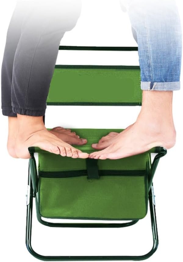 Camp Stool Folding Stool Portable Outdoor Chair Stool Portable Mazar Foldable Small Folding Chair Backrest Fishing Chair Camping Stool(Green,B)