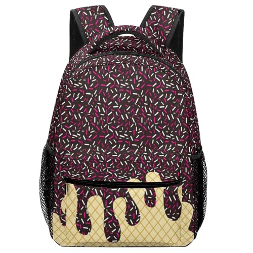 Ice Cream Backpacks Cute Shoulder Bag Lightweight Daypack for Women Men Bags for Travel Hiking Camping