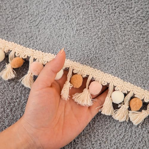 Miniatura 5 de 3 Metros De Ribete De Pompón Colorido Para Manualidades, Cinta Decorativa Con Pompones, Cinta Con Borlas, Cinta De Pompones, Ribete De Flecos, Bordado De Flecos, Cinta De Flecos, Cinta Decorativa