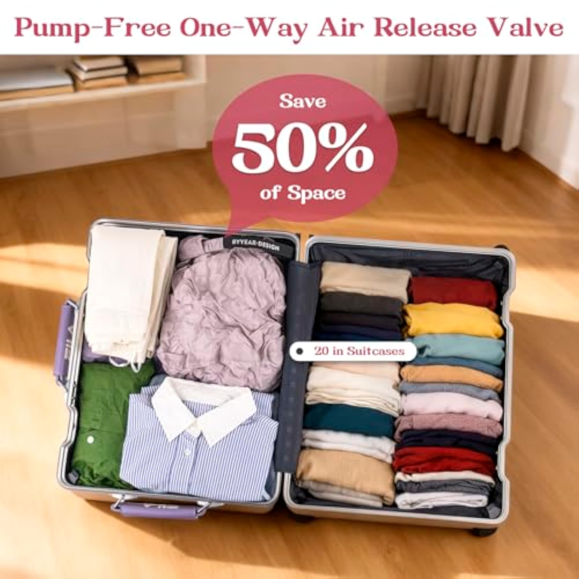 Travel Laundry Bag, Waterproof Compression Bags for Dirty Clothes